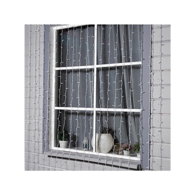 УЦЕНКА Гирлянда «Занавес» 2×3 м, IP44, УМС, белая нить, 760 LED, свечение белое, 220 В