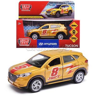 Машина металл Hyundai Tucson спорт длина 12 см, двери, багаж., инерционная