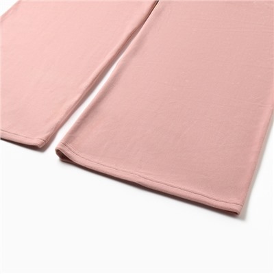 Брюки домашние женские KAFTAN Plushy, размер 52-54, розовые