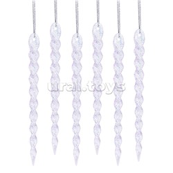 Набор новогодних украшений "Льдинки счастья" (6шт х 13 см)