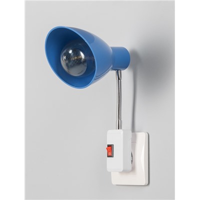 Бра в розетку «Классика» 1×10 Вт Е27 синий 10×14.5×25 см