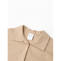 Рубашка для девочки MINAKU, бежевая, рост 128 см