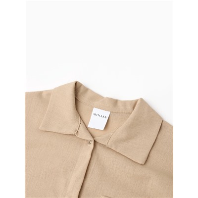 Рубашка для девочки MINAKU, бежевая, рост 128 см