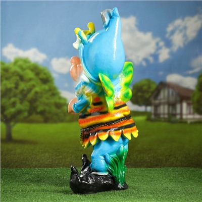 Садовая фигура из гипса «Гном с сачком», 50×20×17 см