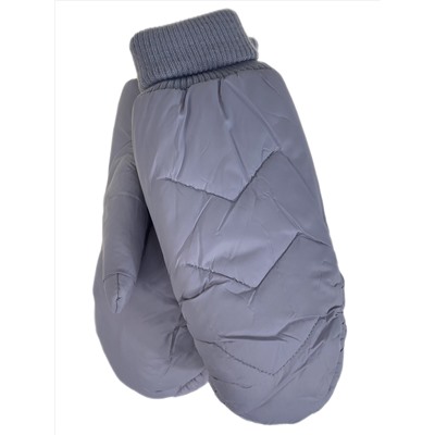 Зимние женские варежки с подкладом из искусственного меха, цвет светло серый