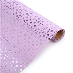 Фетр ламинированный с перфорацией «Цветочки», сиреневый, 57 см × 5 м