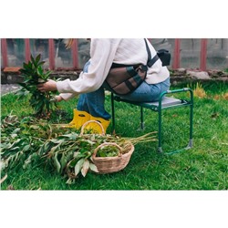 Скамейка - перевёртыш садовая Nika, 56×30×42.5 см, складная, зелёная