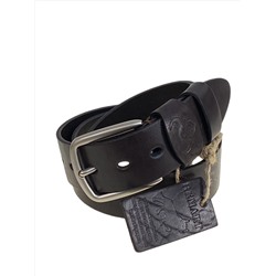 Ремень мужской из натуральной кожи, цвет шоколад