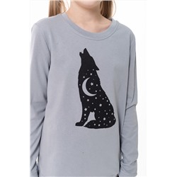 Пижама футболка с длинным рукавом и брюки М225116Псч