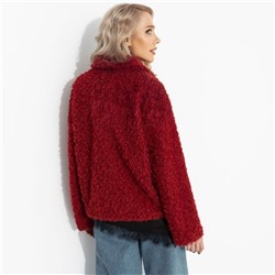 Полупальто с акцентным подкладом, Слишком заметна (красный закат, oversize, 50-56)