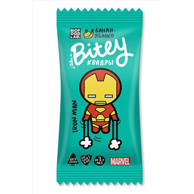 Батончик Bitey Квадры Яблоко-Банан фруктово-овсяный 30г ЭКОПРОДУКТЫ, 1187683