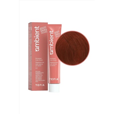 TEFIA Ambient 7.4 Перманентная крем-краска для волос / Блондин медный, 60 мл KRISTALLER, 1109792