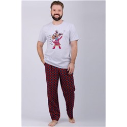 Пижама Приколось 3 (Светло-серый меланж)