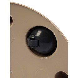 Кашпо для цветов с дренажной вставкой Rosemary, 16 л, d=33 см, пластиковое, на колёсиках, бежевое