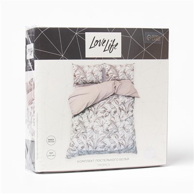 Постельное бельё евро LoveLife Tropics, жатка