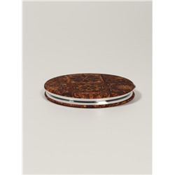 Зеркало складное «Орнамент», d=7.2 см, с увеличением х2, коричневое