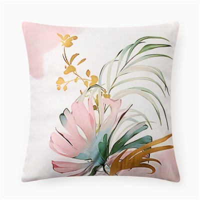 Наволочки декоративные Этель «Тропики» набор 4 шт., 40×40 см, велюр