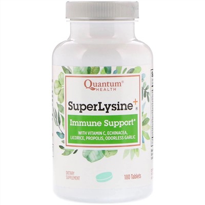 Quantum Health, Super Lysine +, Иммунная поддержка, 180 таблеток