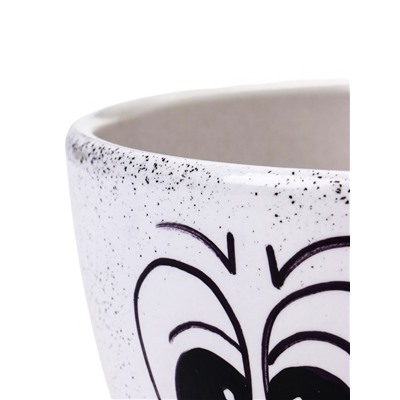 Горшок для цветов «Настроение», 1.65 л, d=17 см, h=13 см, керамический, с поддоном