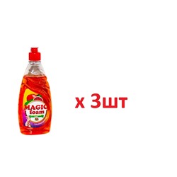 2-4906 Magic Foam Средство для мытья посуды 500г Красный апельсин и мята 3шт