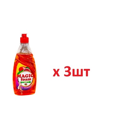 2-4906 Magic Foam Средство для мытья посуды 500г Красный апельсин и мята 3шт