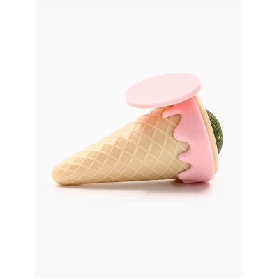 Игрушка для кошек из кошачьей мяты «Мороженное» на основании, 5×4 см, розовая