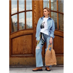 Футболка женская MIST Girl's rules, размер 42, белая