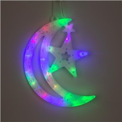 Светодиодная фигура «Месяц» 20×30 см, пластик, 220 В, свечение мульти (RG/RB)