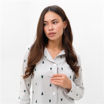 Пижама новогодняя женская (футболка, брюки) KAFTAN «Елки», размер 40-42