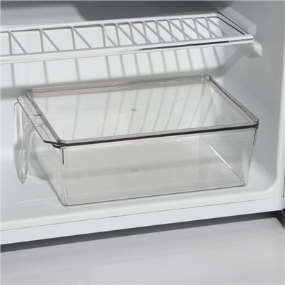 Контейнер для холодильника с крышкой и ручкой RICCO, пластик, 32×20.5×10 см, прозрачный