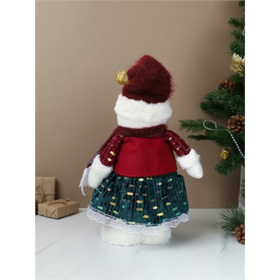 Новогоднее украшение Снеговик на телескопических ножках 37/80 см / SH057-2 /уп 72/