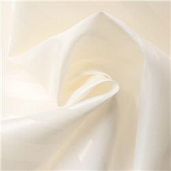 Штора в ванную в полоску «Этель», 180×200 см, молочная