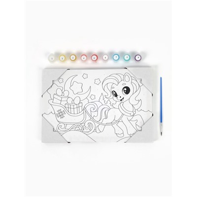 Картина по номерам «Лошадка с подарками», 20×30 см