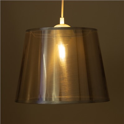 Абажур BayerLux, Е27, серебро, 28×28×21 см