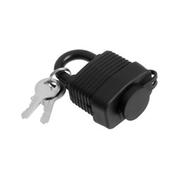 Замок навесной LOCKLAND, 40 мм, влагозащищенный, короткая дужка, 2 ключа, цвет черный