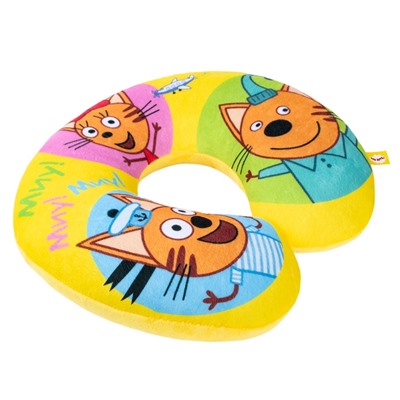 Подушка для путешествий «Три кота», мягкая игрушка 30 см