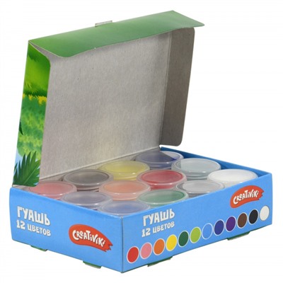 Гуашь 12цв 10мл КГ1210КР Creativiki