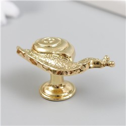 Ручка для шкатулки металл «Улитка», золото, 2.8×5.2 см