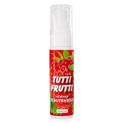 Гель-смазка Tutti-Frutti с земляничным вкусом - 30 гр.
