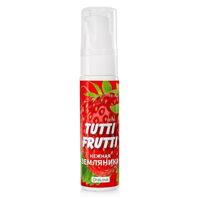 Гель-смазка Tutti-Frutti с земляничным вкусом - 30 гр.