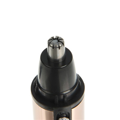 УЦЕНКА Триммер для удаления волос в носу и ушах LuazON LTRI-02, АКБ 600 мАч, золотистый