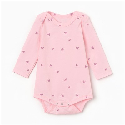 Боди детское MINAKU, рост 62-68 см, розовое