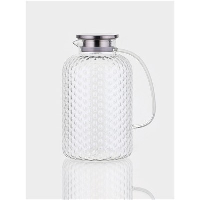 Кувшин Magistro «Богема. Дольки», 3 л, 21×15×27 см, крышка-сито, стекло, прозрачный