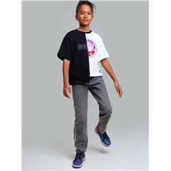 Брюки текстильные джинсовые для девочек