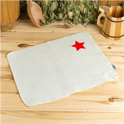 Набор для бани «Будёновец», 3 предмета: шапка, коврик, рукавица