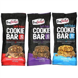 FlapJacked, Soft Baked Cookie Bar Variety Pack,  Chocolate Peanut Butter, Chocolate Brownie, Chocolate Chip, 12 Bars, 1.90 oz (54 g) Each