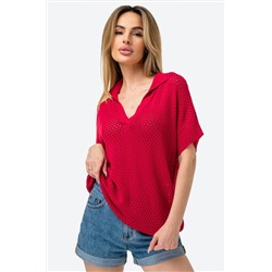 Женская вязаная футболка-поло Happyfox