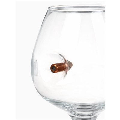 УЦЕНКА Бокал для коньяка с пулей «Непробиваемый», в коробке, 390 мл