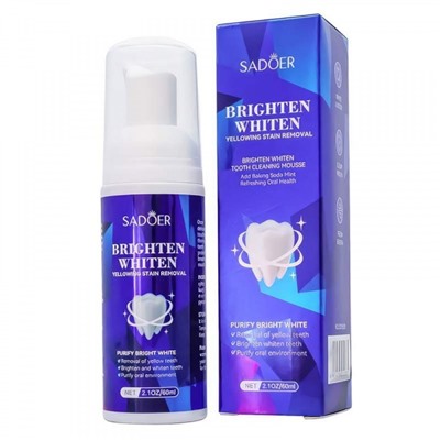 Пенка для чистки зубов Sadoer Brighten Whiten