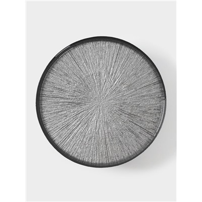 Блюдо для торта «Кувшинка», d=28 см, на ножке, стекло, серебристое